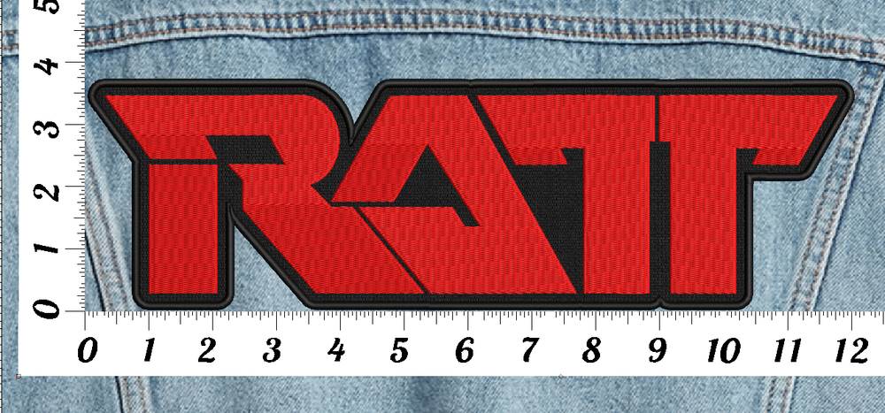 RATT BACK Patch Embroidered High-Quality Ratt Band Logo Patch Red