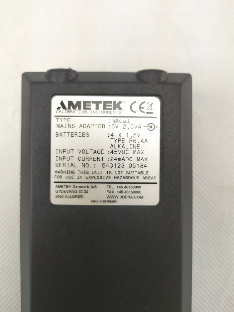 Ametek mAcal Loop Calibrator Jofra