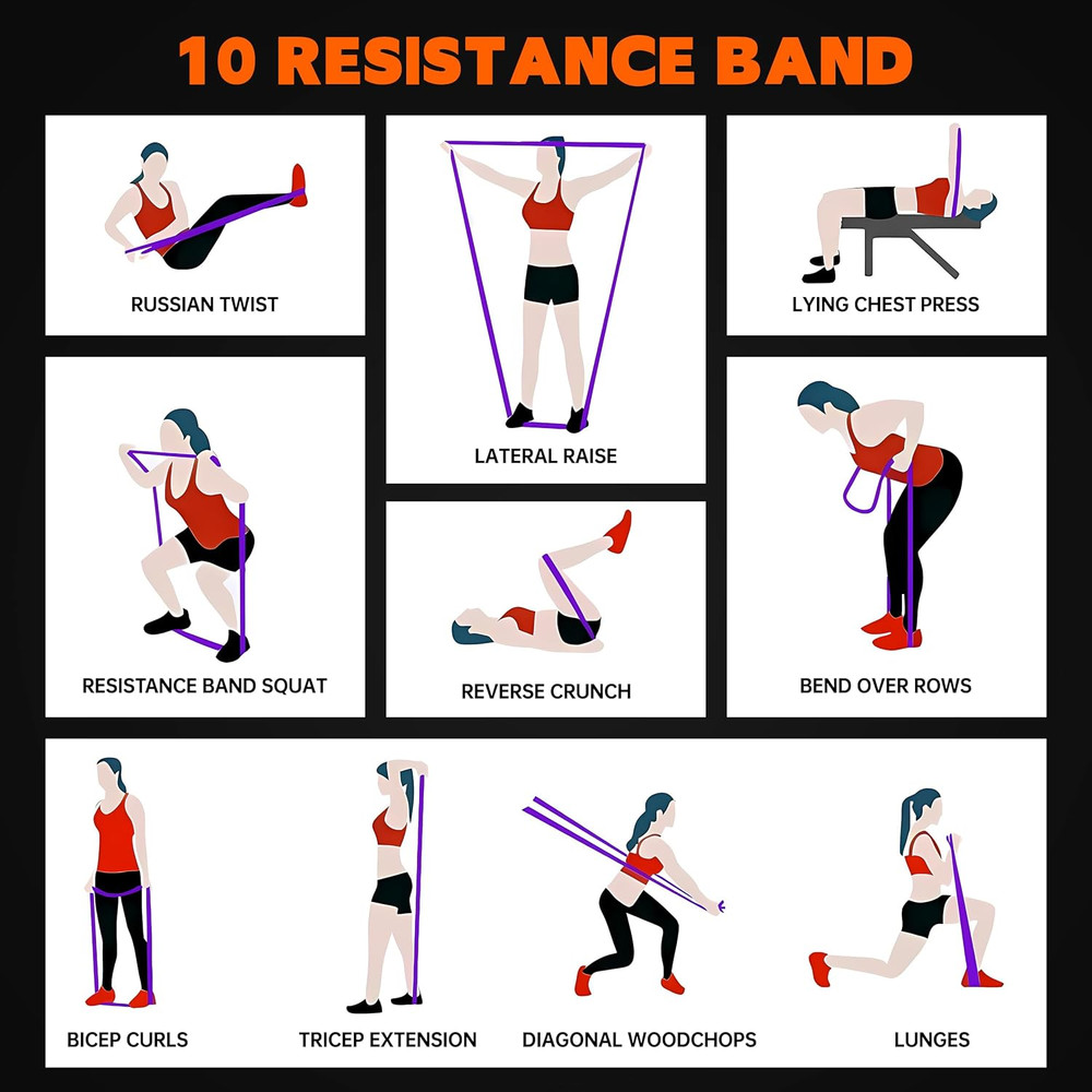 Resistance Bands for Working Out, Workout Bands, Training Bands Set, Pull up Exe