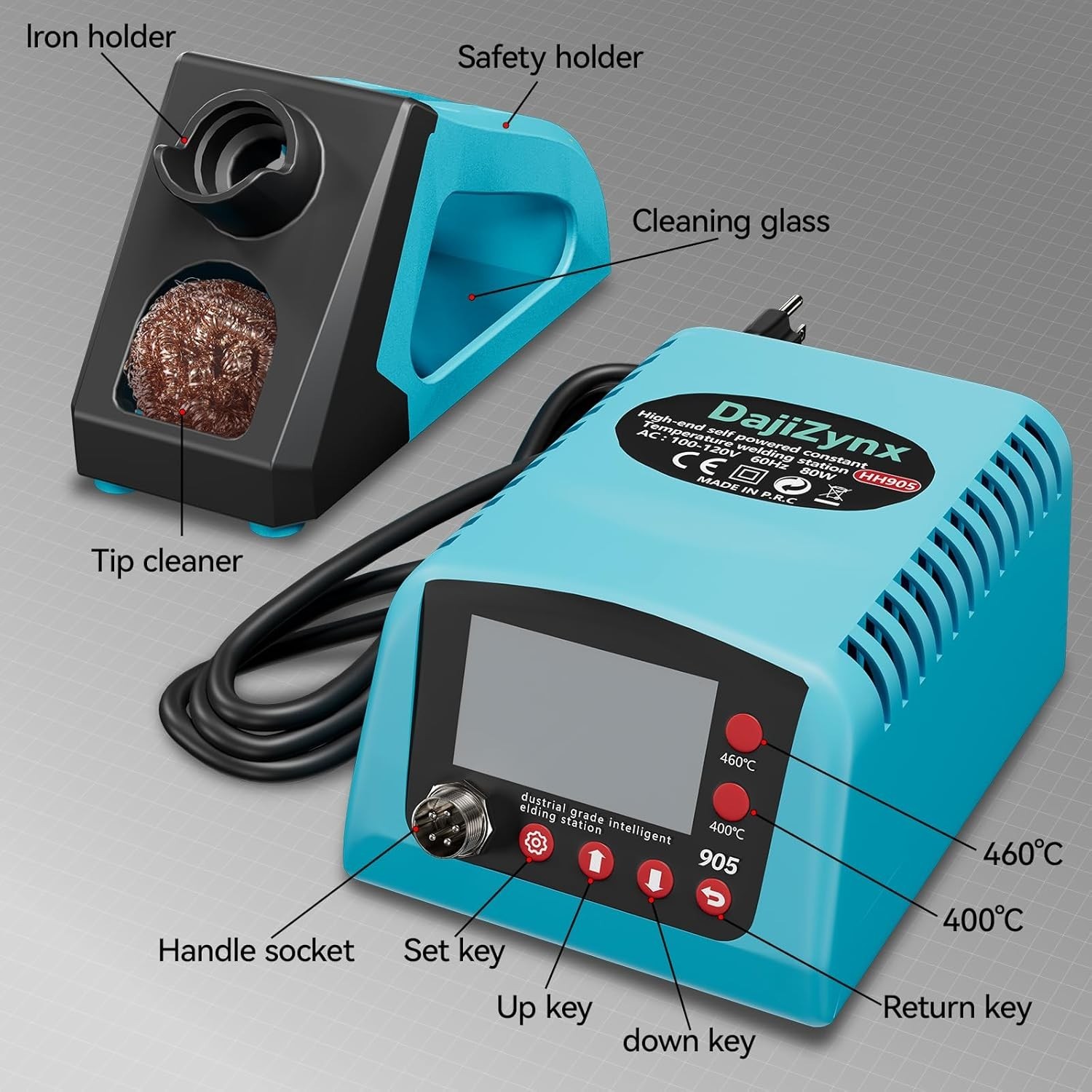 80 Watt Soldering Station, Digital Display Soldering Iron Station, Precision
