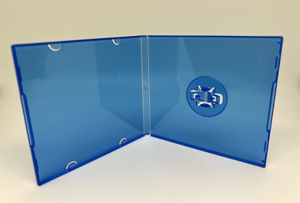 50 3.5" Mini Single Poly CD Case for 3" (8MM) Mini Disc, Sleeve, Blue, FD1013