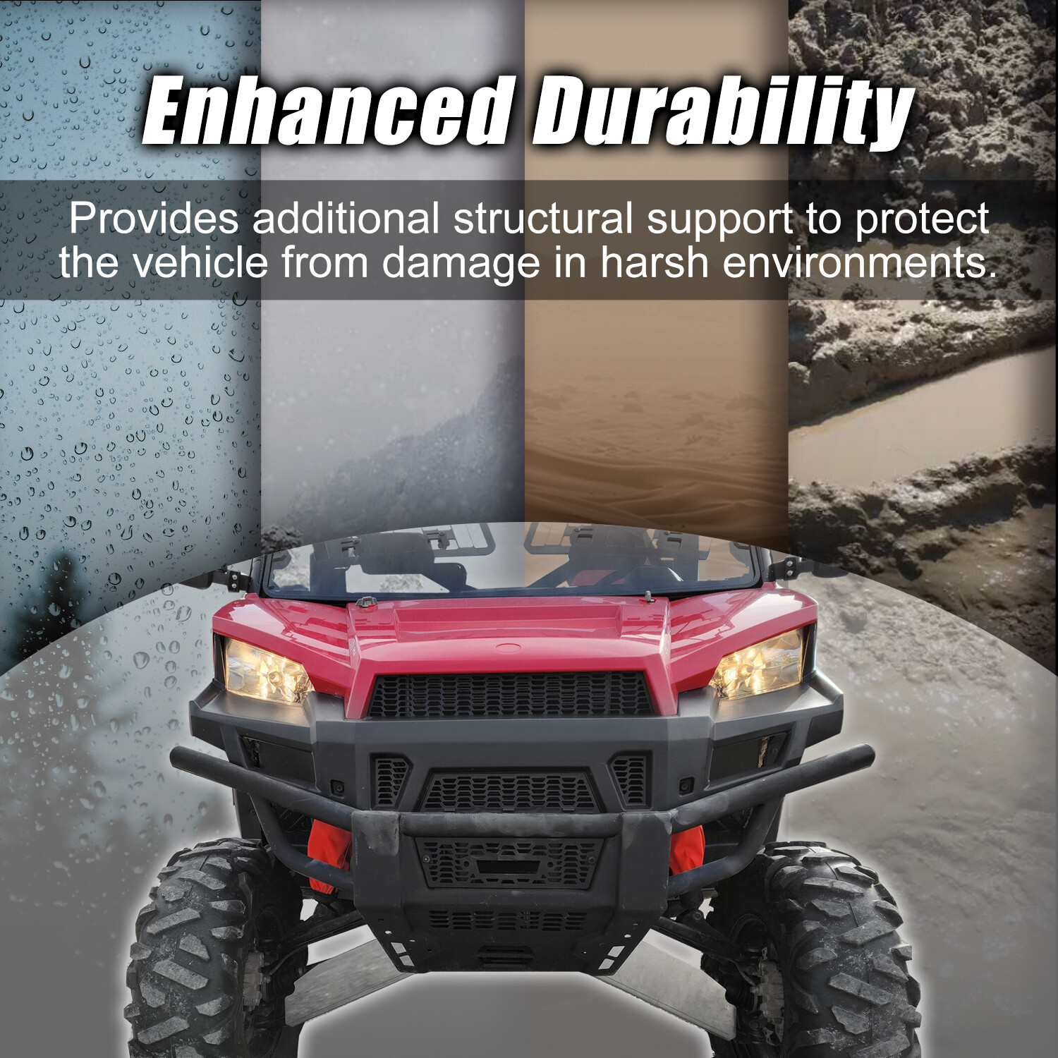 For Polaris Ranger XP 900 / 1000 13-19 Front & Rear A-ARM Guards Skid Plate