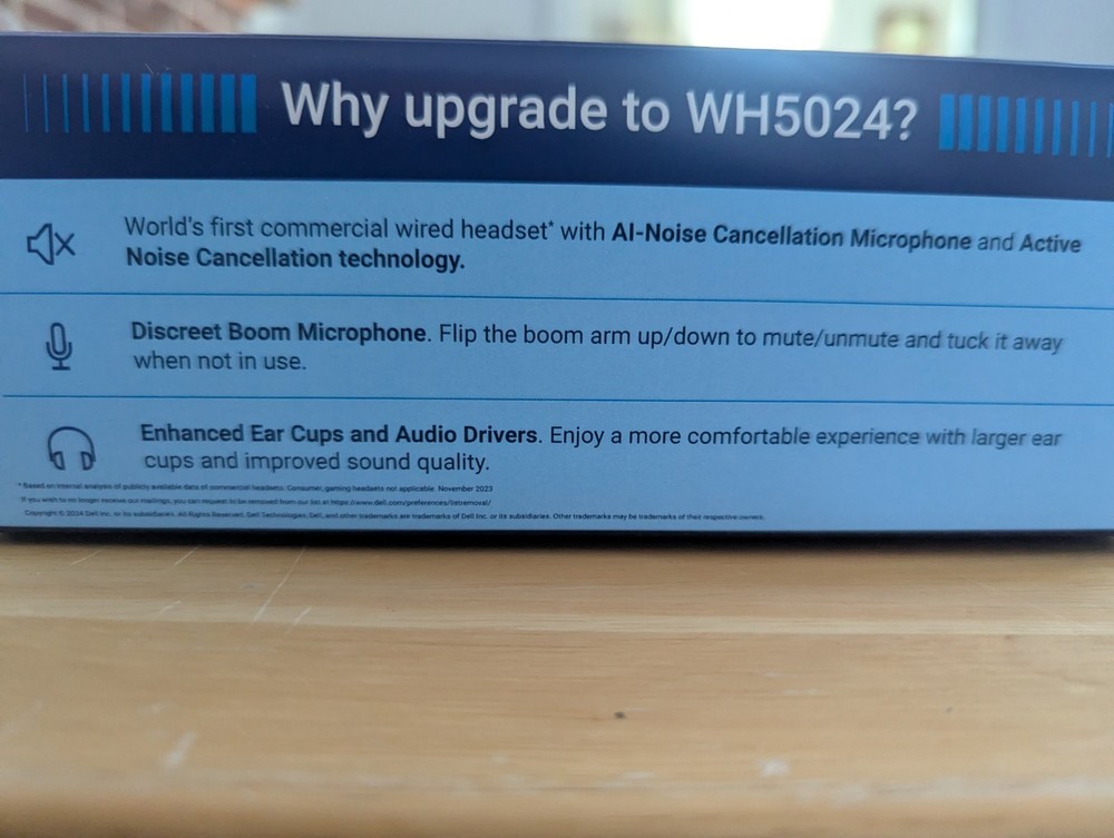 DELL PRO WIRED ANC HEADSET WH5024
