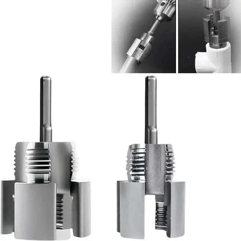 2pcs Integrated Internal & External Pipe Threading-Tool,PVC Pipe Threader Kit