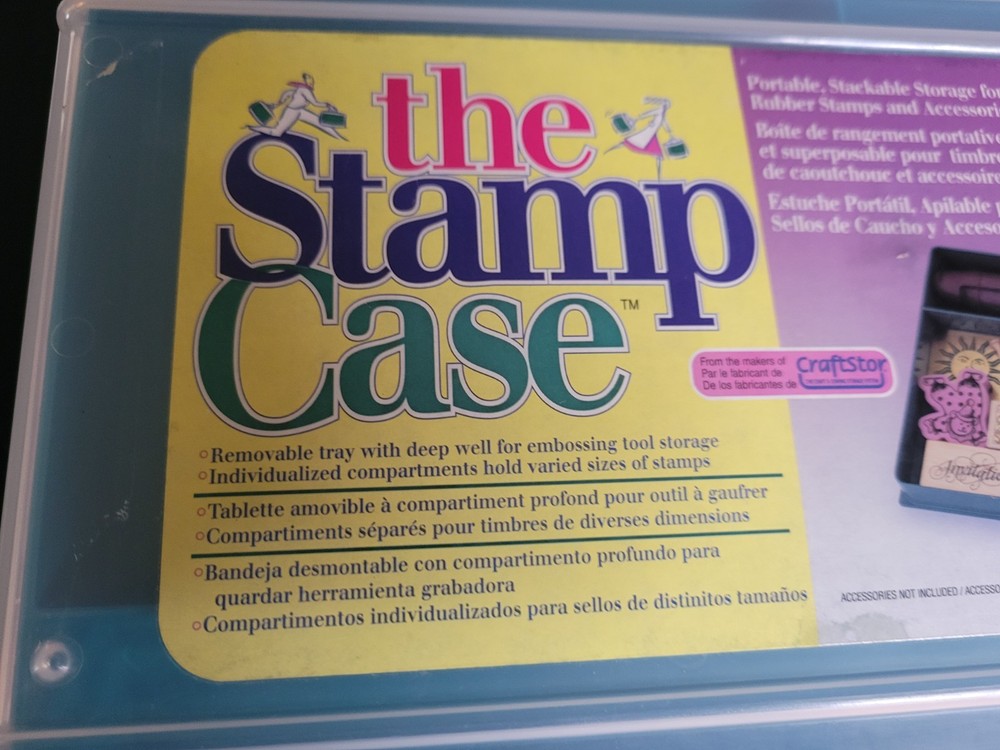 Craftstor Portable Stackable Case Box For Rubber Stamps And Accessories Crafts