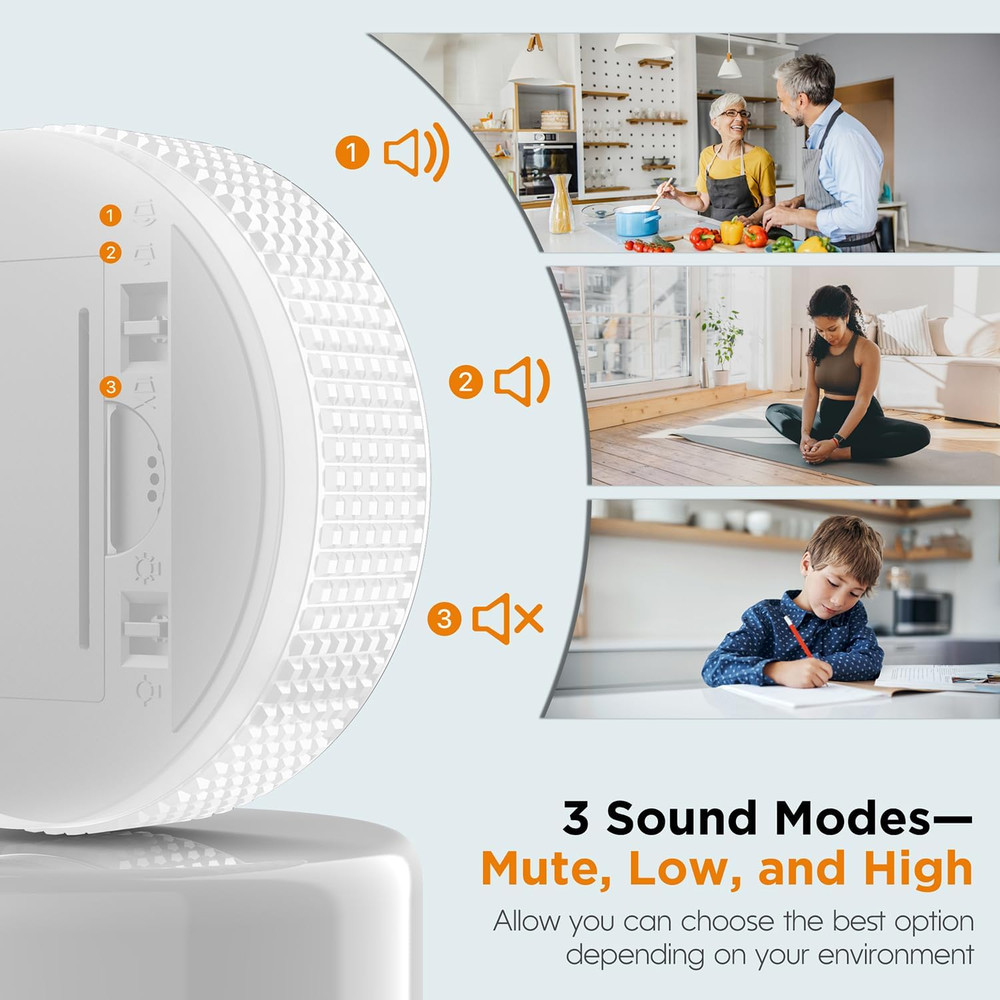 Upgrade Digital Kitchen Timer - Magnetic Countdown Countup Visual Pomodoro Timer