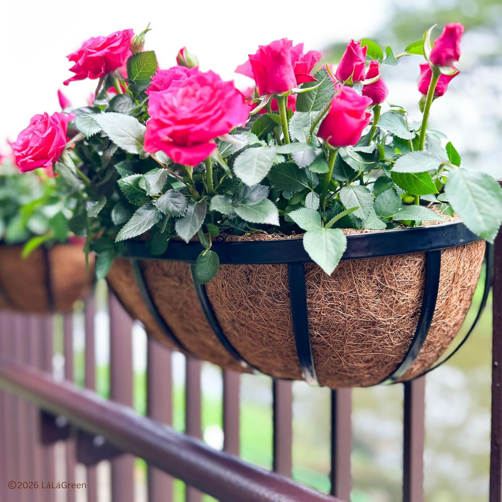 Lalagreen 16" (2 Pack, Half Rounded Rectangular) Trough Coco Liners – Medium Coi