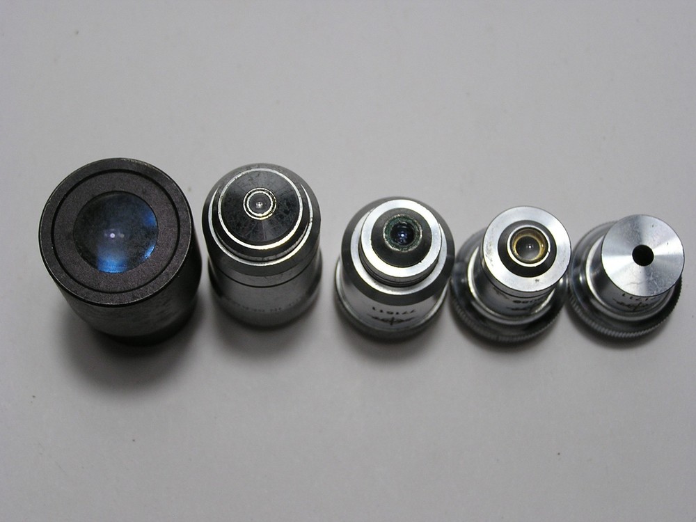 Vintage Microscope Objective Lens & Eye Piece Lens