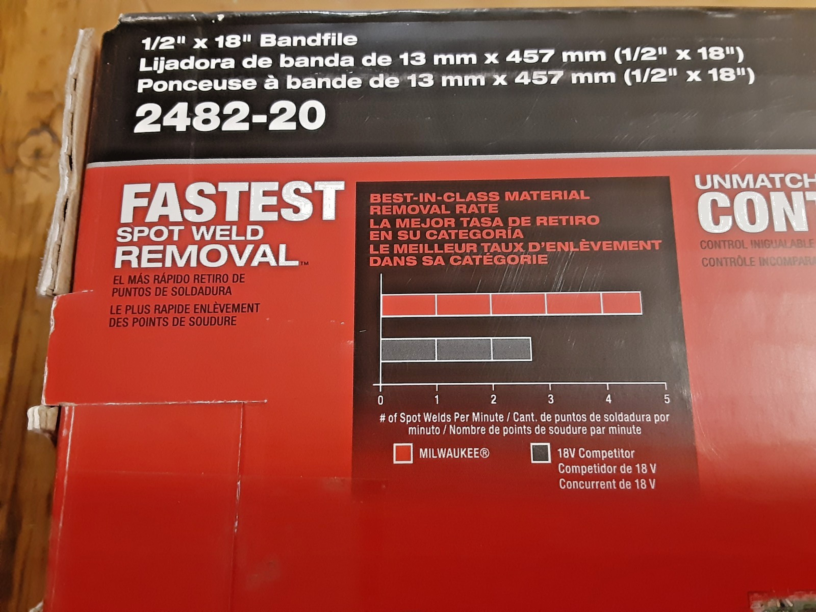 Milwaukee M12 FUEL 1/2" x 18" Cordless Bandfile (2482-20) TOOL ONLY - BRAND NEW