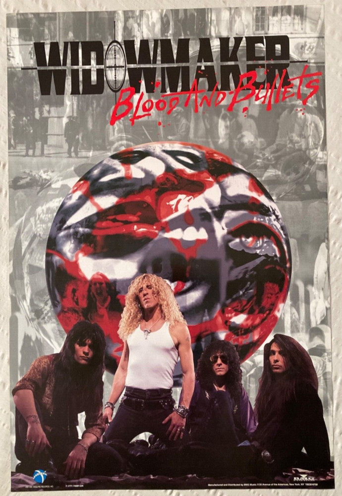 Widowmaker 1992 Promo Poster Blood And Bullets Dee Snider Twisted Sister