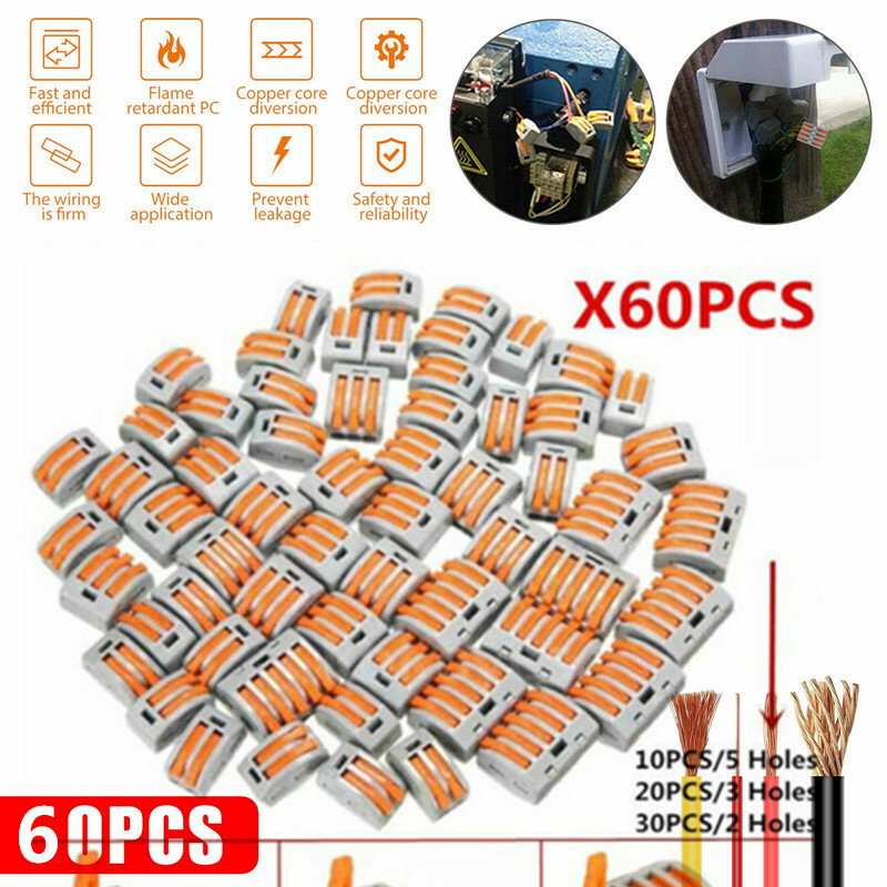 Lever Nut Wire Compact Cable Splice Circuit Electrical Connector Terminals Block
