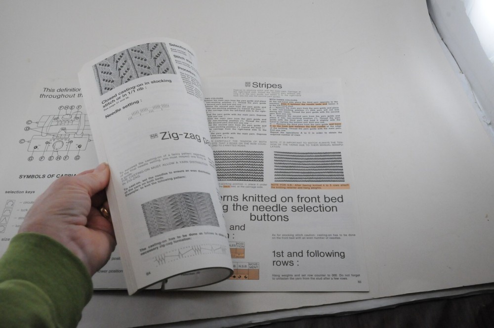 Vintage White Knitting Machine Instruction Book SIT