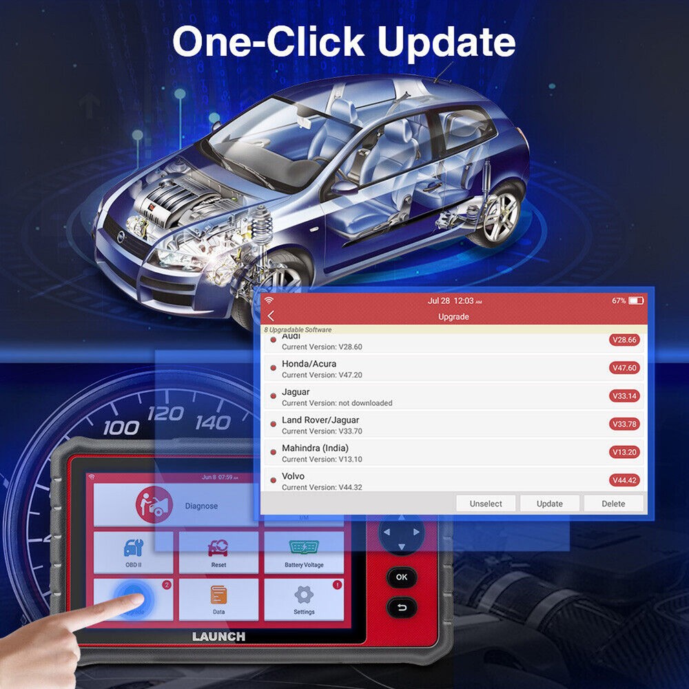 LAUNCH X431 CRP909 Pro All System Car OBD2 Diagnostic Scanner Key Programming