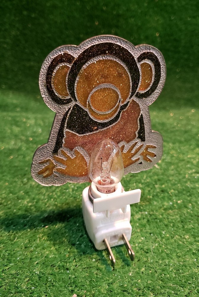 Stained Glass Monkey Night Light