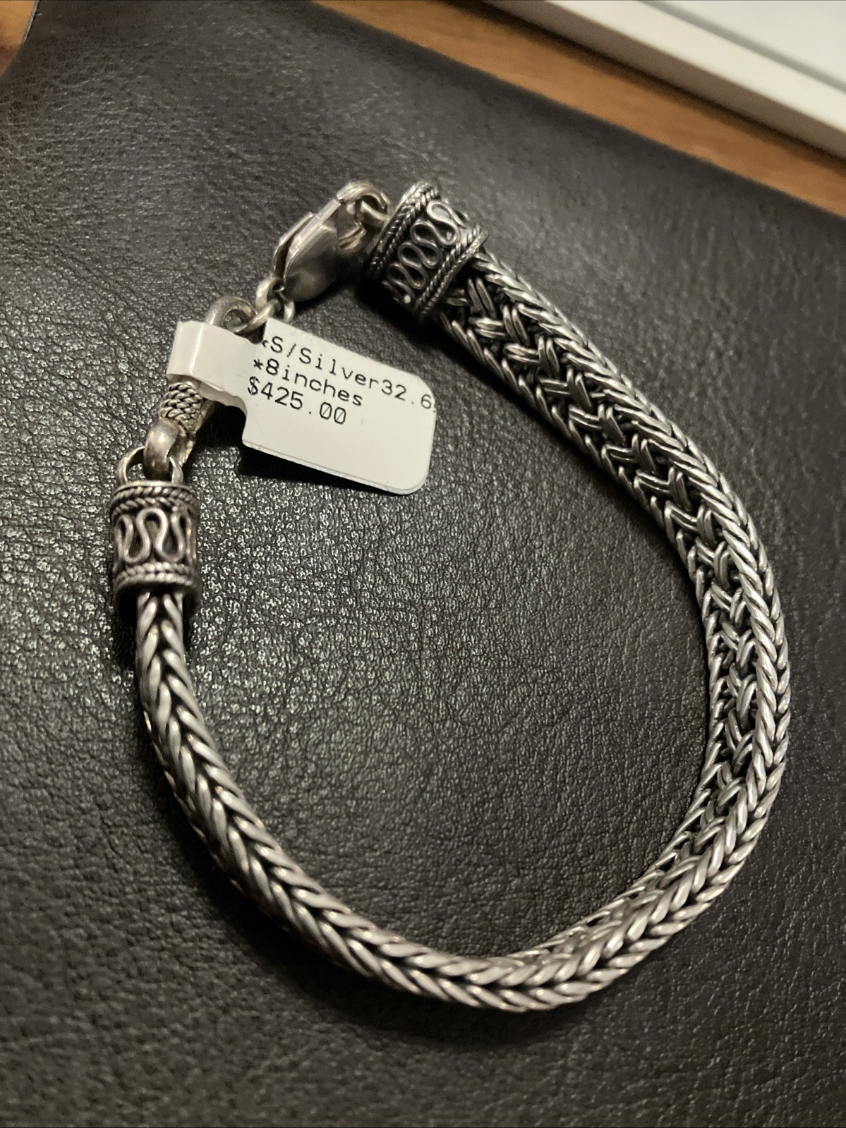 Sterling Silver 925 Vintage Bali Antique Finish Bracelet 32.6 Grams 8 Inches