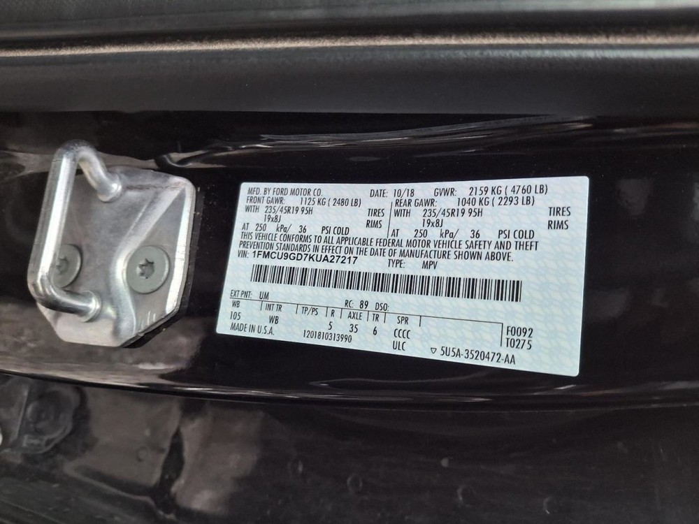 2019 Ford Escape 8 Screen Display OEM Used - Reprogramming Needed