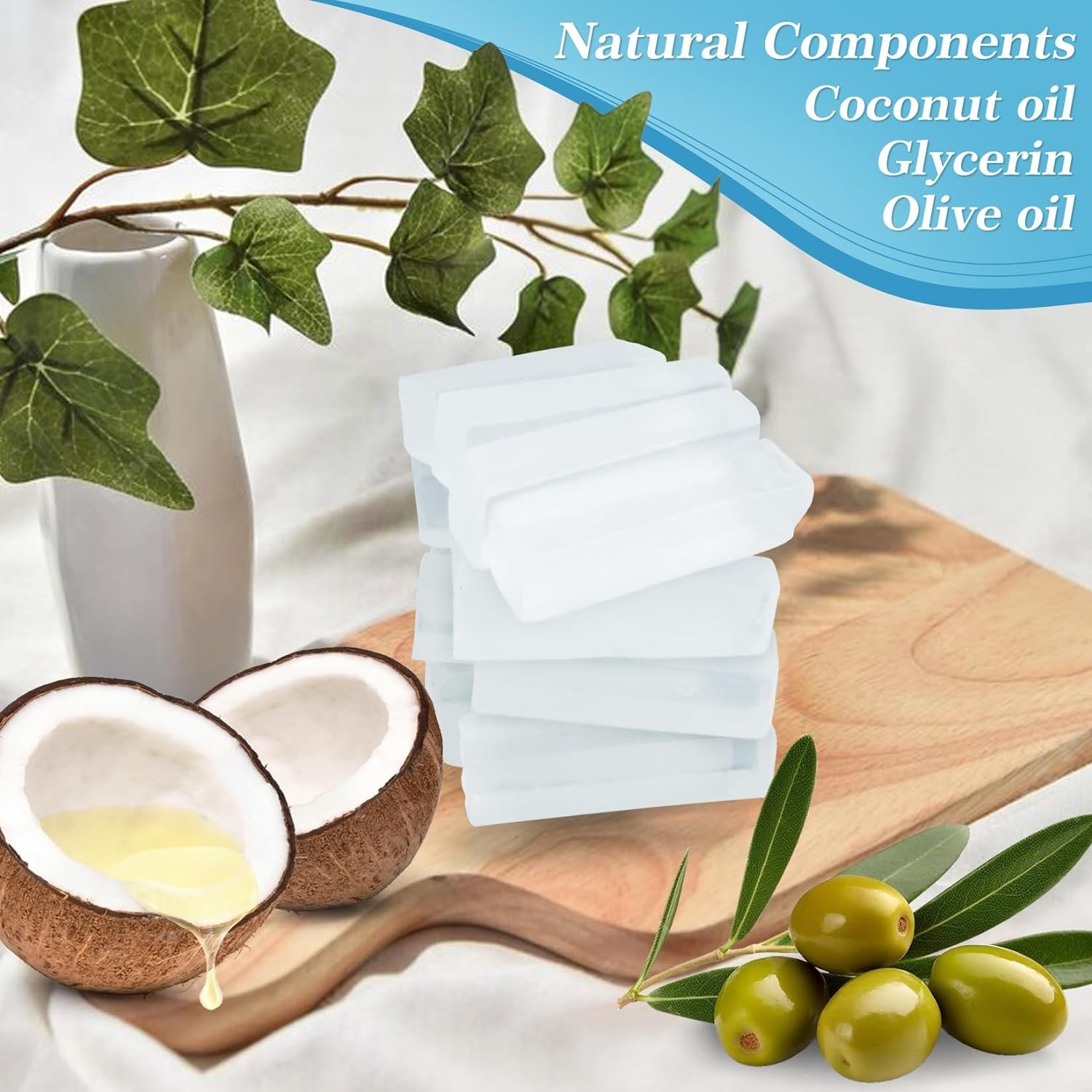 Soap Base Natural 14.8oz - Clear Glycerin Base for Soap Making Melt and Pour Org