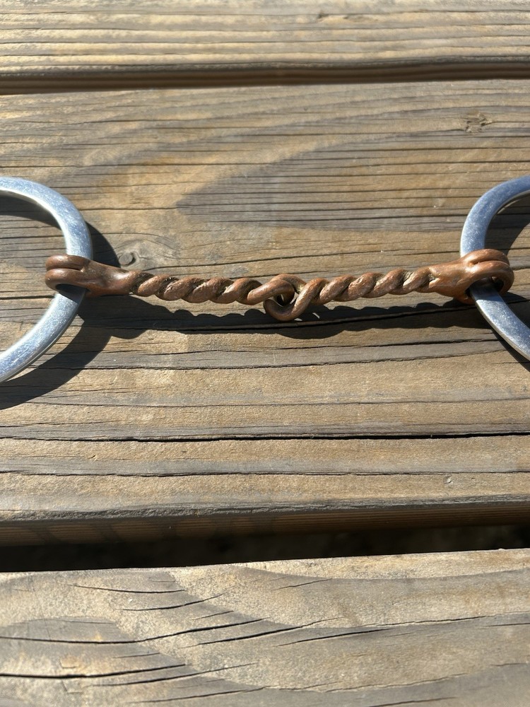 Used 5 Inch Copper Twisted Wire Loose Ring Snaffle Bit