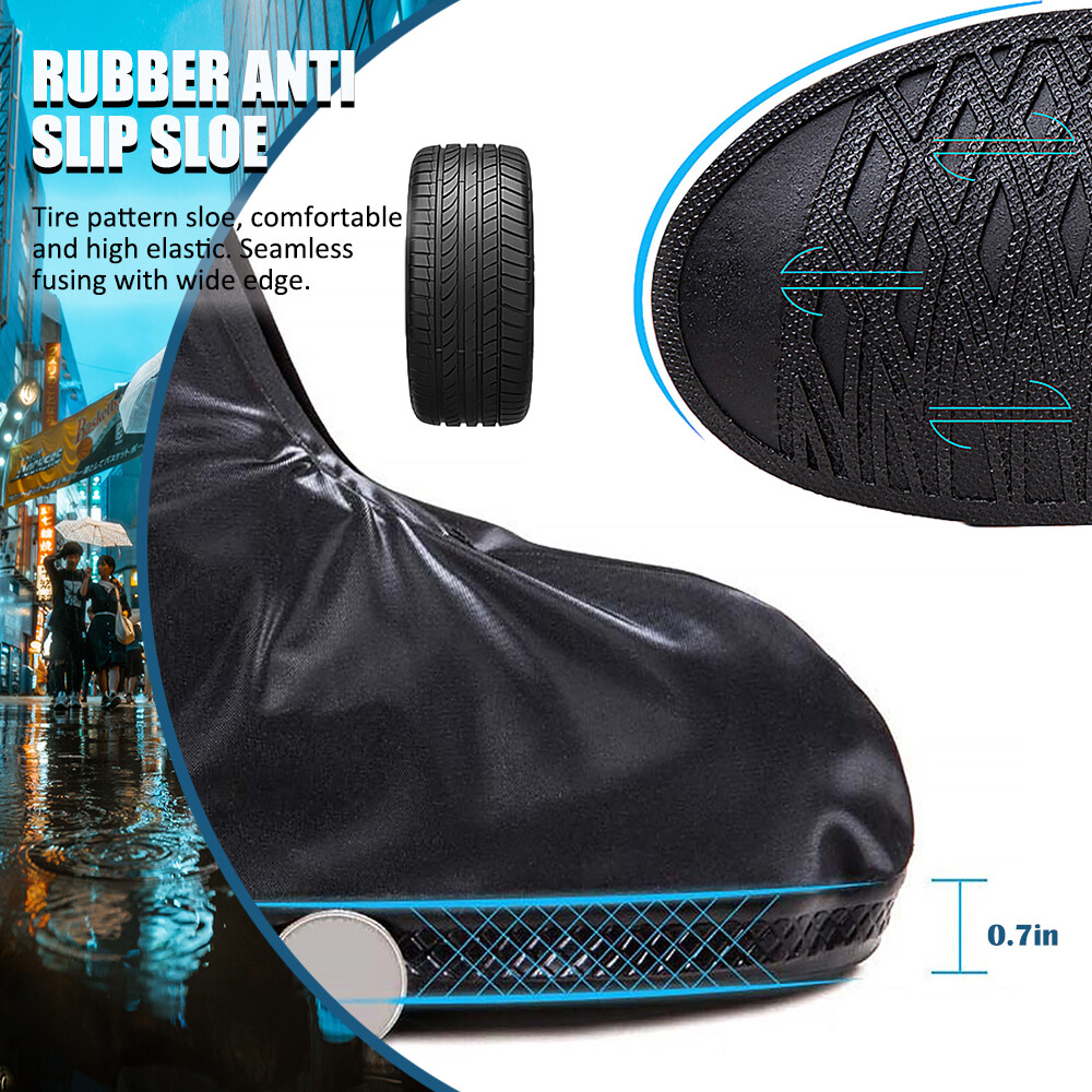 Anti-slip Rubber Shoe Covers Reusable Rain Snow Boot Waterproof Shoes Protector