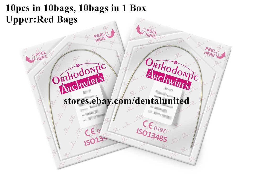 2Boxes 16*16 Upper&Lower Orthodontic Niti Super Elastic Rectangular Archwires