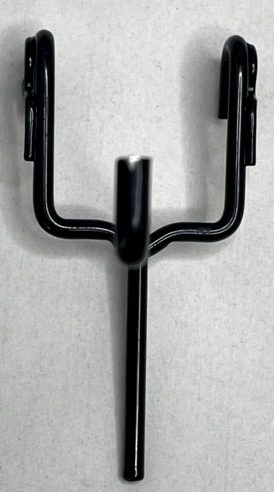 Four 5-1/2" Black Slat Wire Wall Grid Hooks - Used EUC!