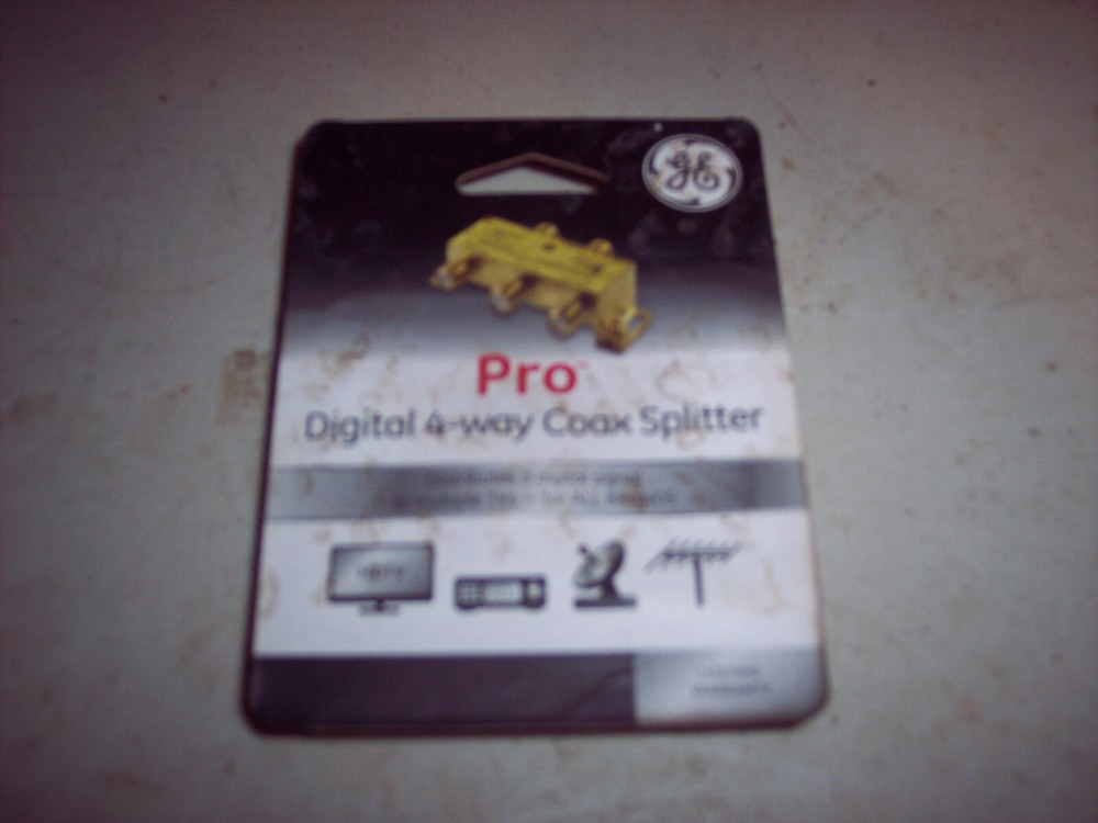 GE PRO 4-way cable tv splitter