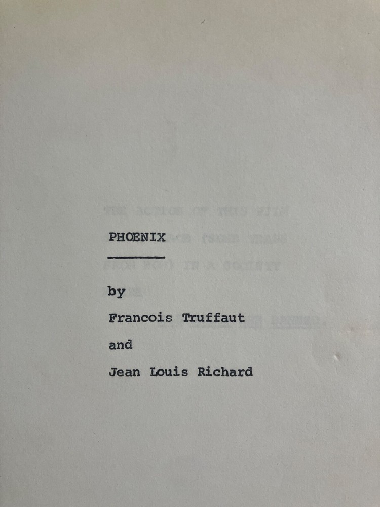 'FAHRENHEIT 451' SCRIPT (1966) TRUFFAUT ORIGINAL AUTHENTIC 'PHOENIX' DRAFT