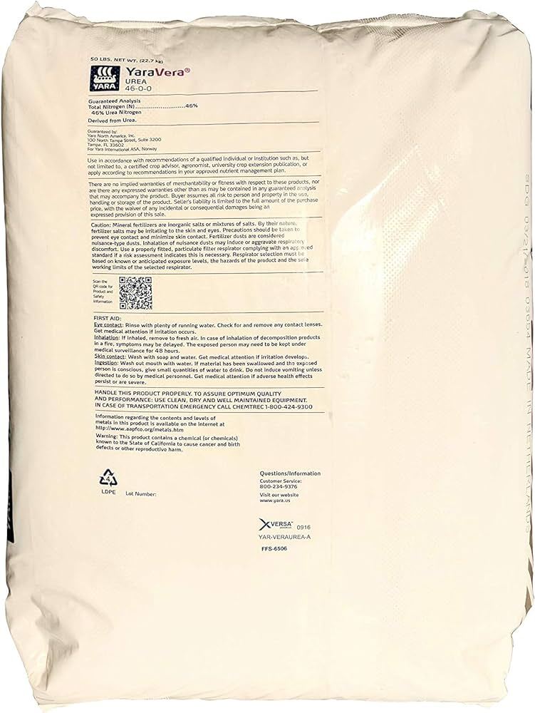 100% Urea Nitrogen Fertilizer / Gold Refining by YaraVer a Fast Free Shipping