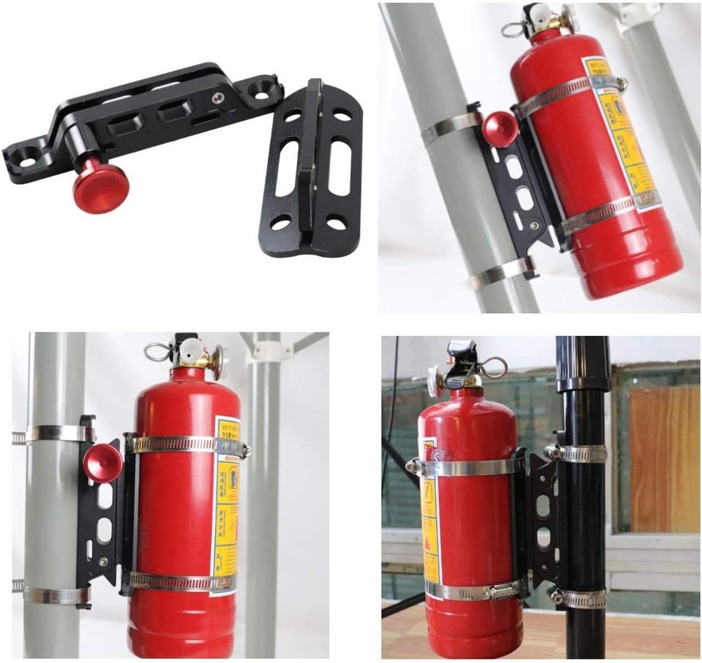 Quick Release Aluminum Roll Bar Fire Extinguisher Mount Holder Compatible wit...