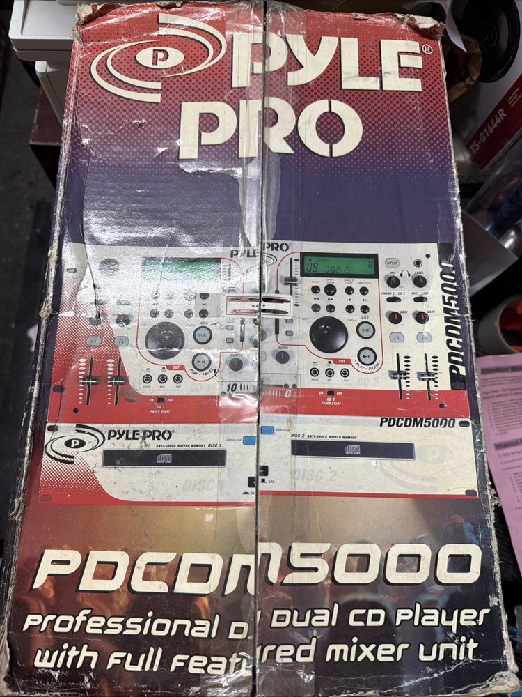 Pyle Pro PDCDM5000 Dual CD DJ Player Mixer Old School DJ Setup