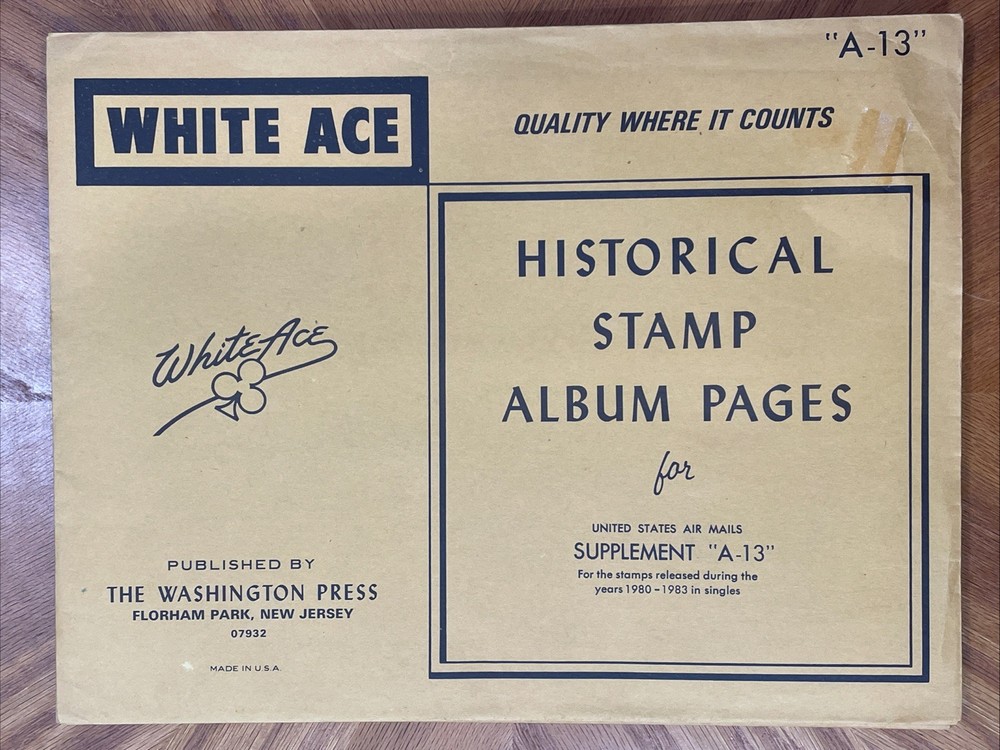 White Ace Stamp Supplement A-13 for 1980-1983 Air Mails In Singles NEW