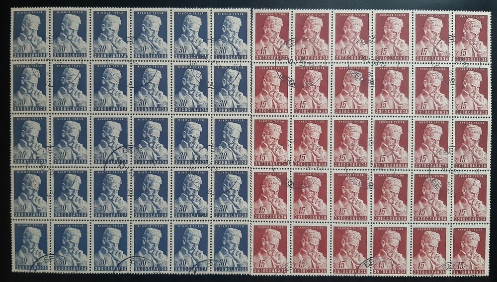 YUGOSLAVIA COMPLETE SET X 30 - TESLA