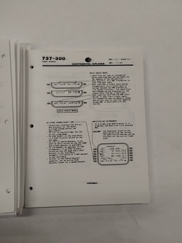 Continental 737-300 Flight Manual 1990-Copy