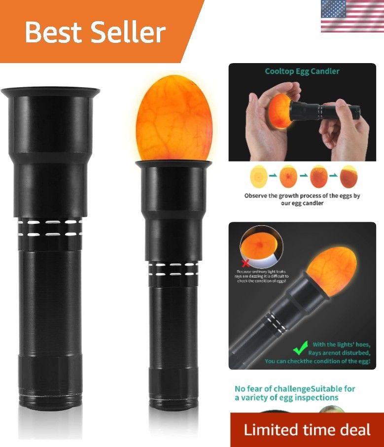 Shock-Proof Lightweight Egg Candler - Perfect for Observing Embryo Development