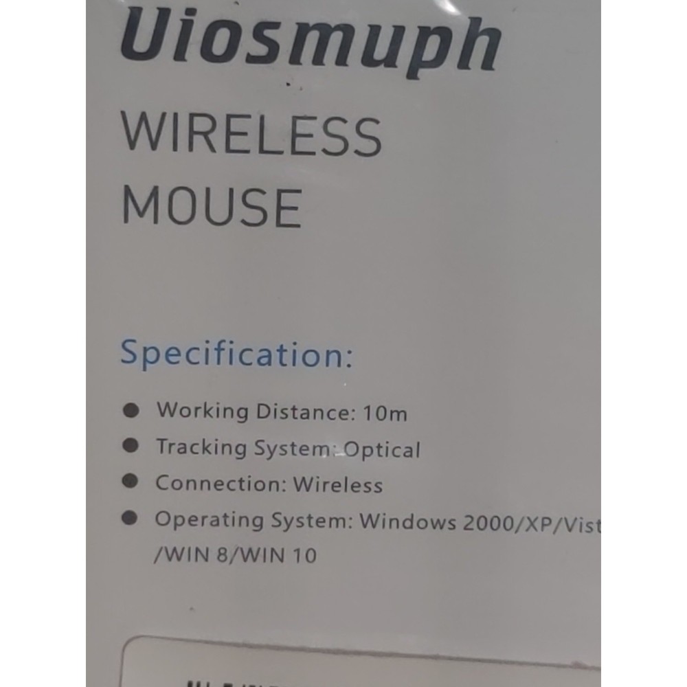 Uiosmuph LED Wireless Silent Mouse- G12 Slim Rechargeable-White wireless