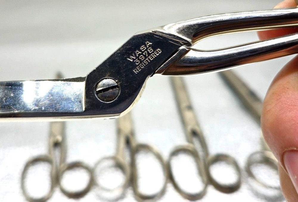 Vintage Shears Scissors Solingen Tailor Shears Wasa & Graef & Schmidt 5 Pieces