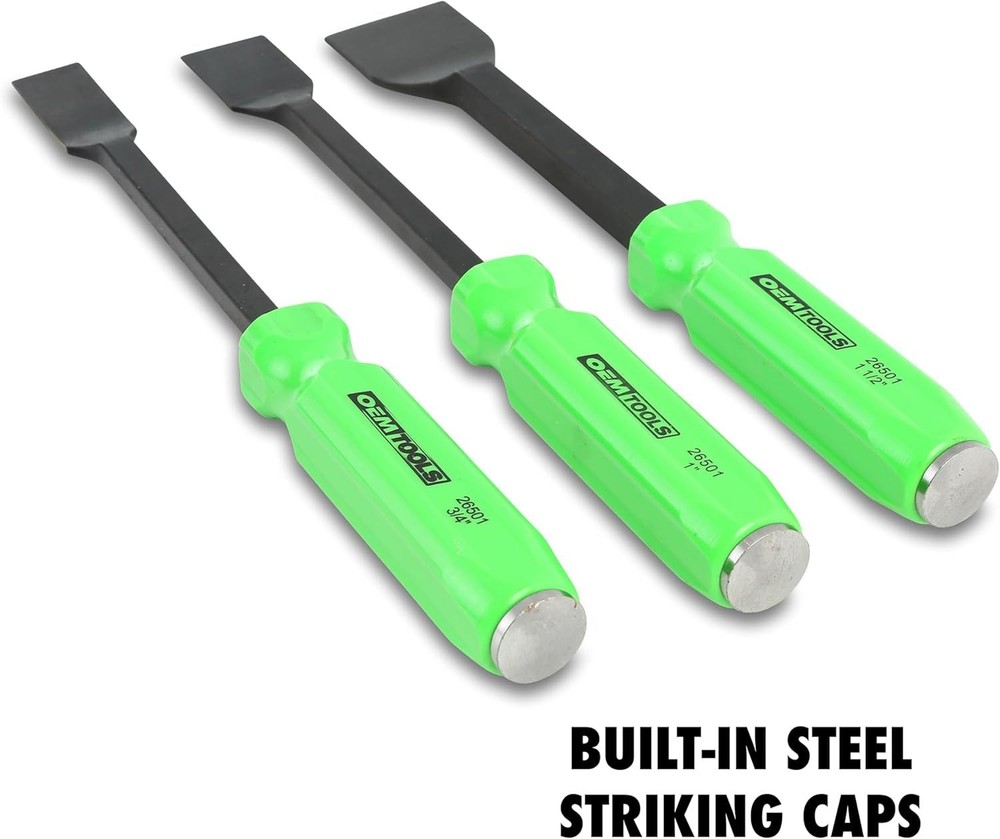 OEM TOOLS Gasket Scraper Set 3pc 3/4", 1", 1-1/2" 26501