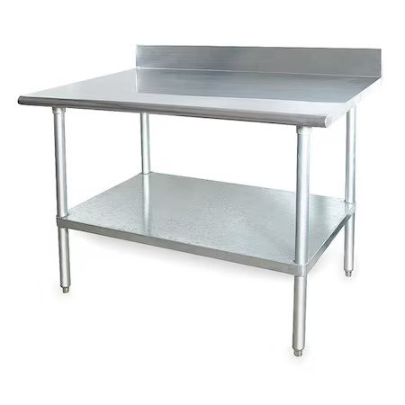 Fixed Work Table, Ss, 48" W, 30" D,  2Krd6