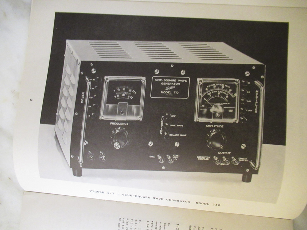 HICKOK MODEL 710 SINE-SQUARE WAVE GENERATOR MANUAL - ORIGINAL