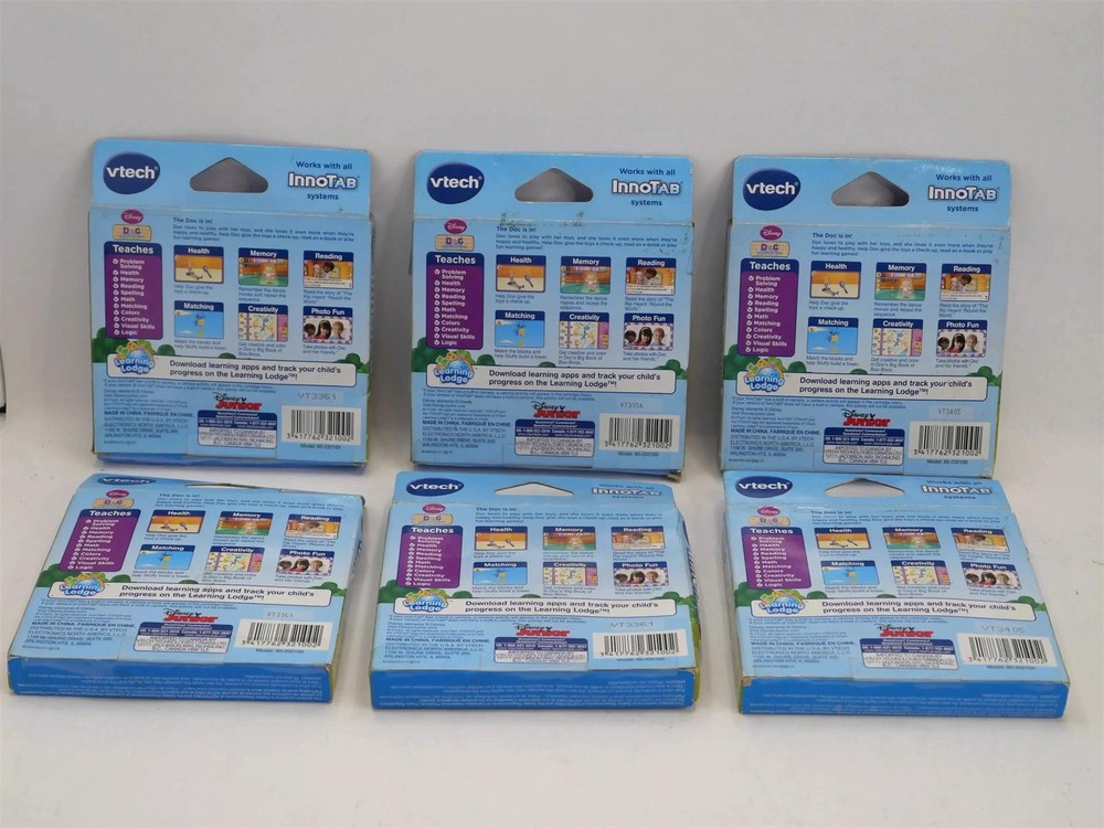 Lot of 6 VTech InnoTab Disney Doc McStuffins New Problem Solving software