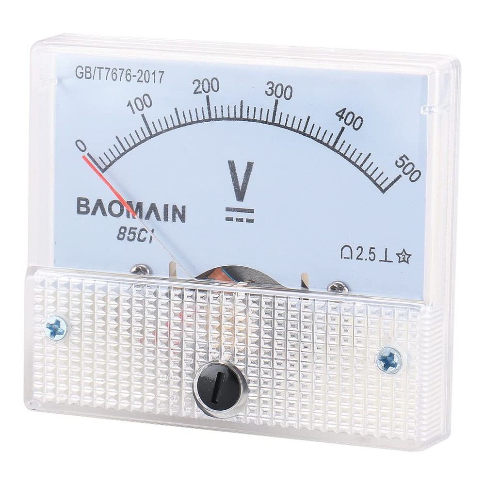 Analog Voltmeter 85C1 DC 0-500V Rectangle Analog Volt Panel Meter Gauge