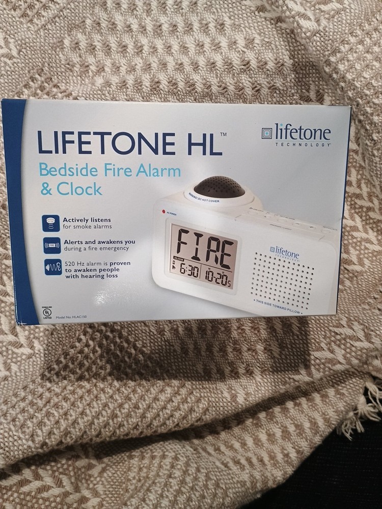 Lifetone Technology HL Bedside Fire Alarm Clock