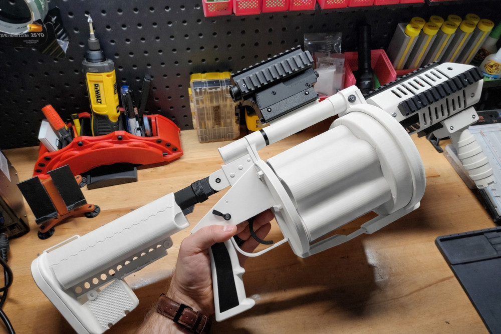 M32/M32A1 Grenade Launcher Prop 3D Printed