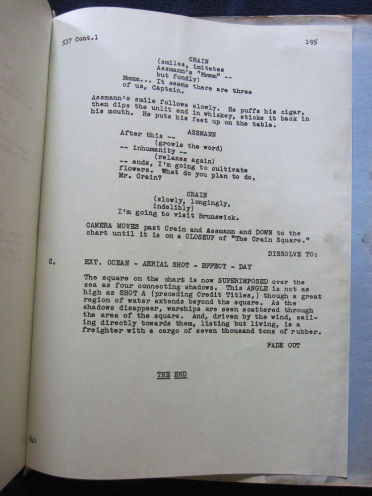 ORIGINAL 1ST DRAFT SCRIPT - MORITURI - STARRING MARLON BRANDO & YUL BRYNNER