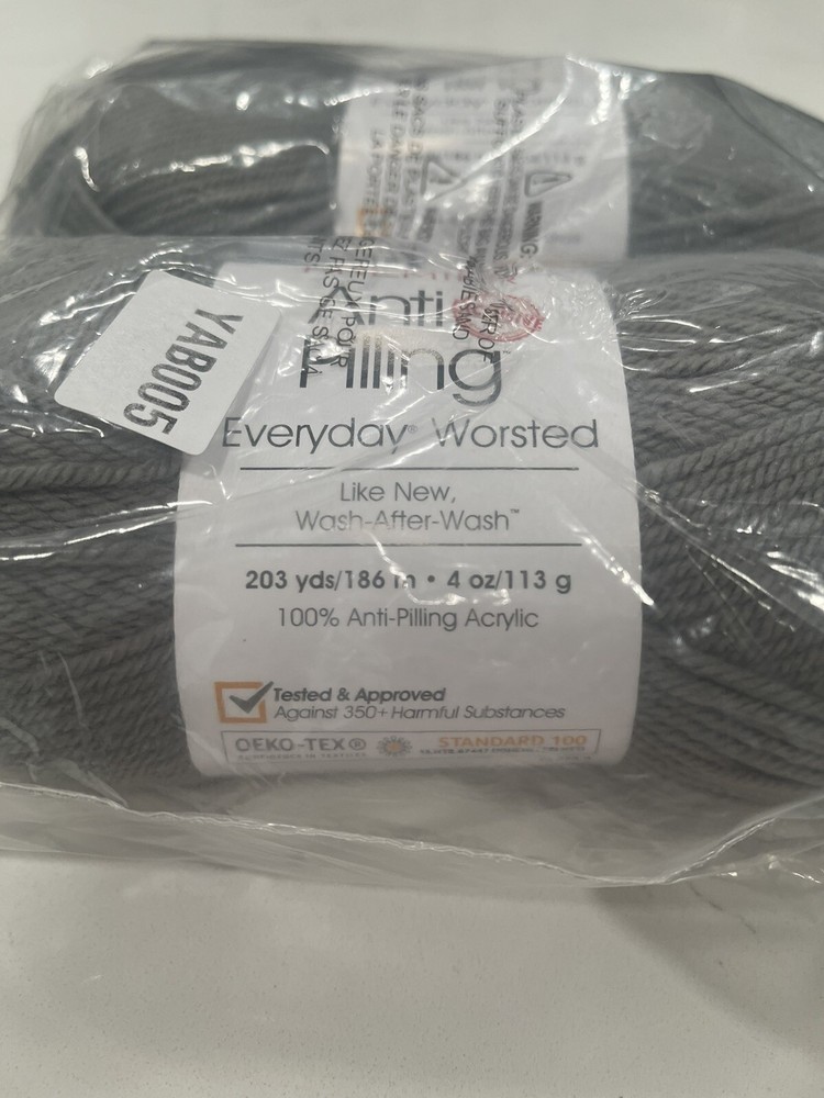 Premier Yarn Anti-Pilling Everyday Worsted Solid Yarn-Silver.