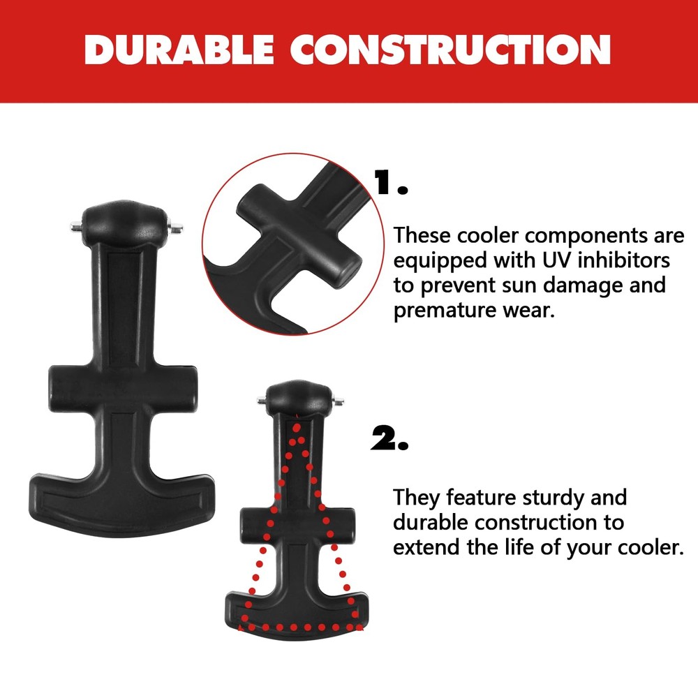 2Pack TLatch Handle Cooler, Durable Rubber & Easy Installation, Verify Model ...