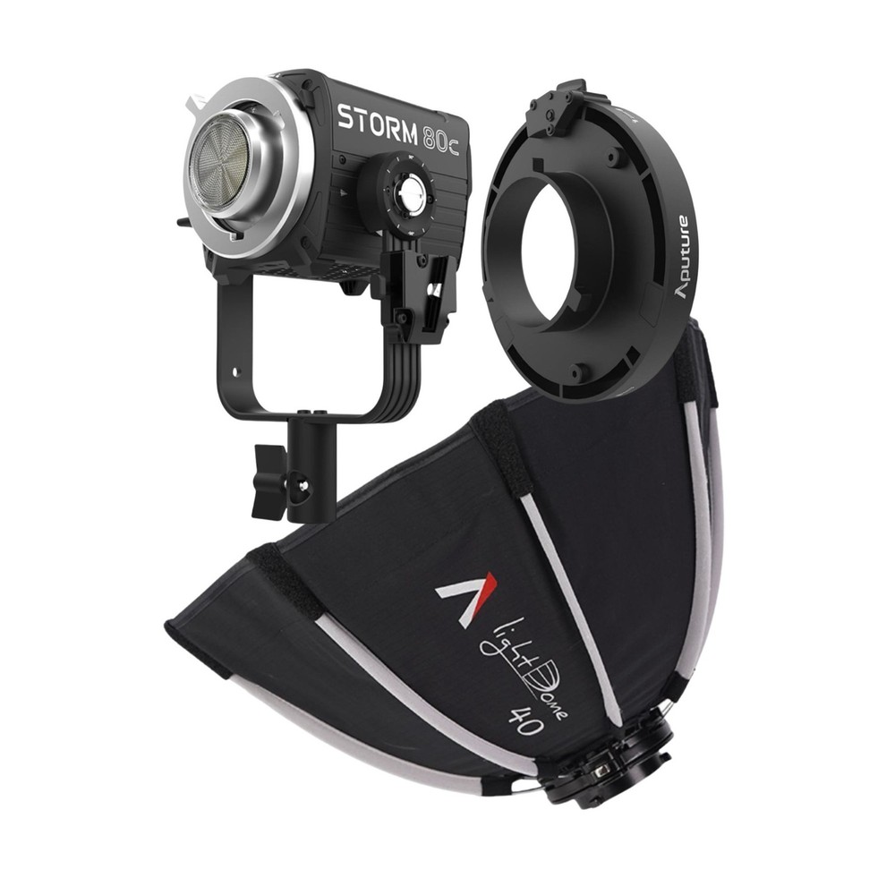 Aputure STORM 80c Bundle with Light Dome 40 and Bowens Mount Adapter