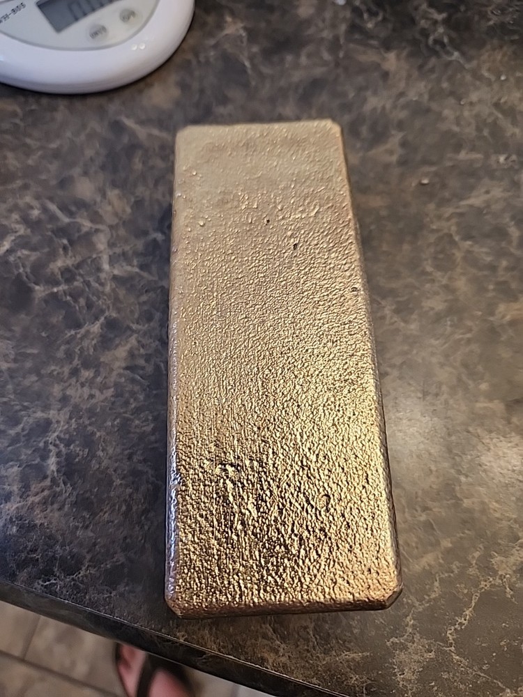 4.7 Lbs Hand Poured Brass Bar