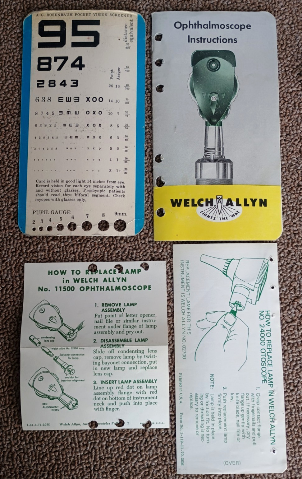 Vintage Leather Lilly Doctors MD Bag Hewlett Packard-RS Stethoscope WA Otoscope