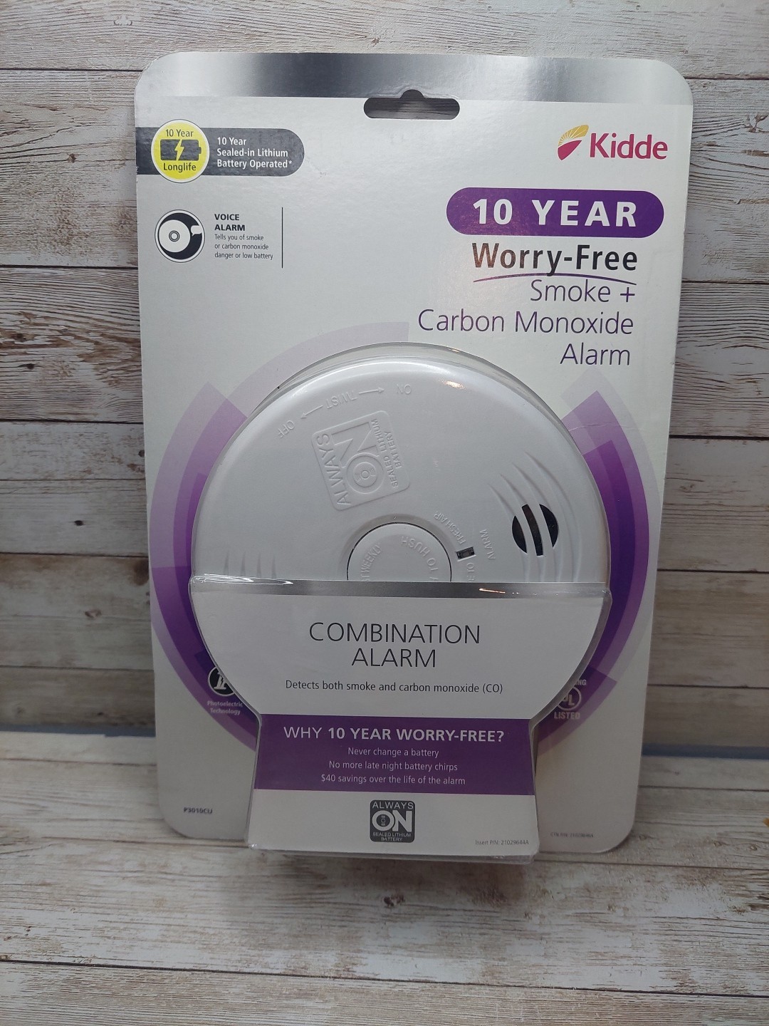 Kidde P3010CU 10-Year Worry Free Combination Smoke and Carbon Monoxide Detector